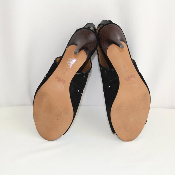 Coach Marbella Suede Leather Sling Back Heeled Booties Size 6 US/36 EU. RARE - Picture 8 of 11